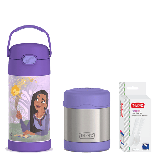 12oz Disney's Wish FUNtainer® Water Bottle & 10oz Food Jar Bundle