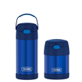 12oz FUNtainer® Water Bottle & 10oz Food Jar Bundle - Navy