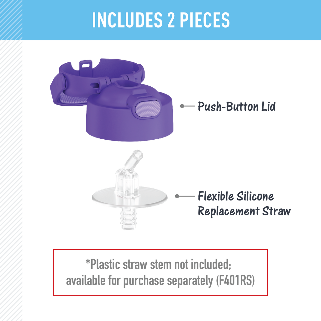 FUNTAINER® WATER BOTTLE - REPLACEMENT STRAW LID