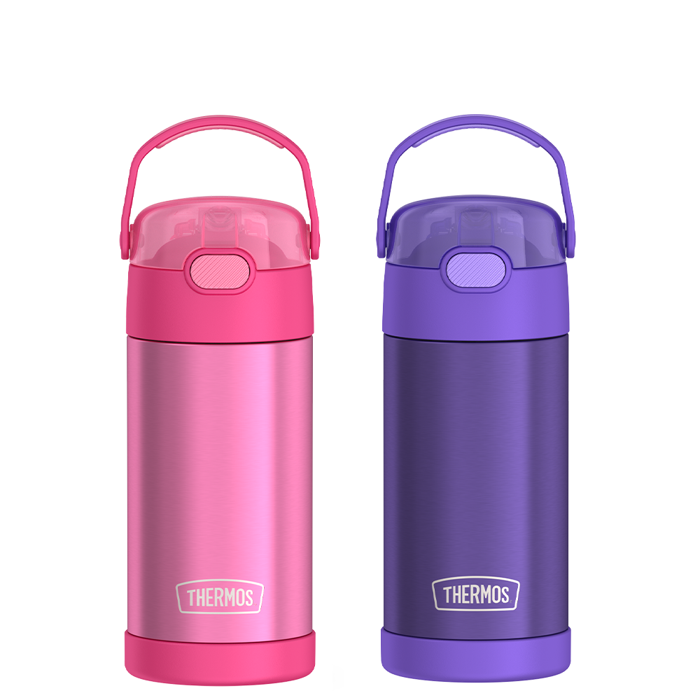 12oz FUNtainer® Water Bottles Pink & Purple Bundle