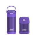 12oz FUNtainer® Water Bottle & 10oz Food Jar Bundle - Purple