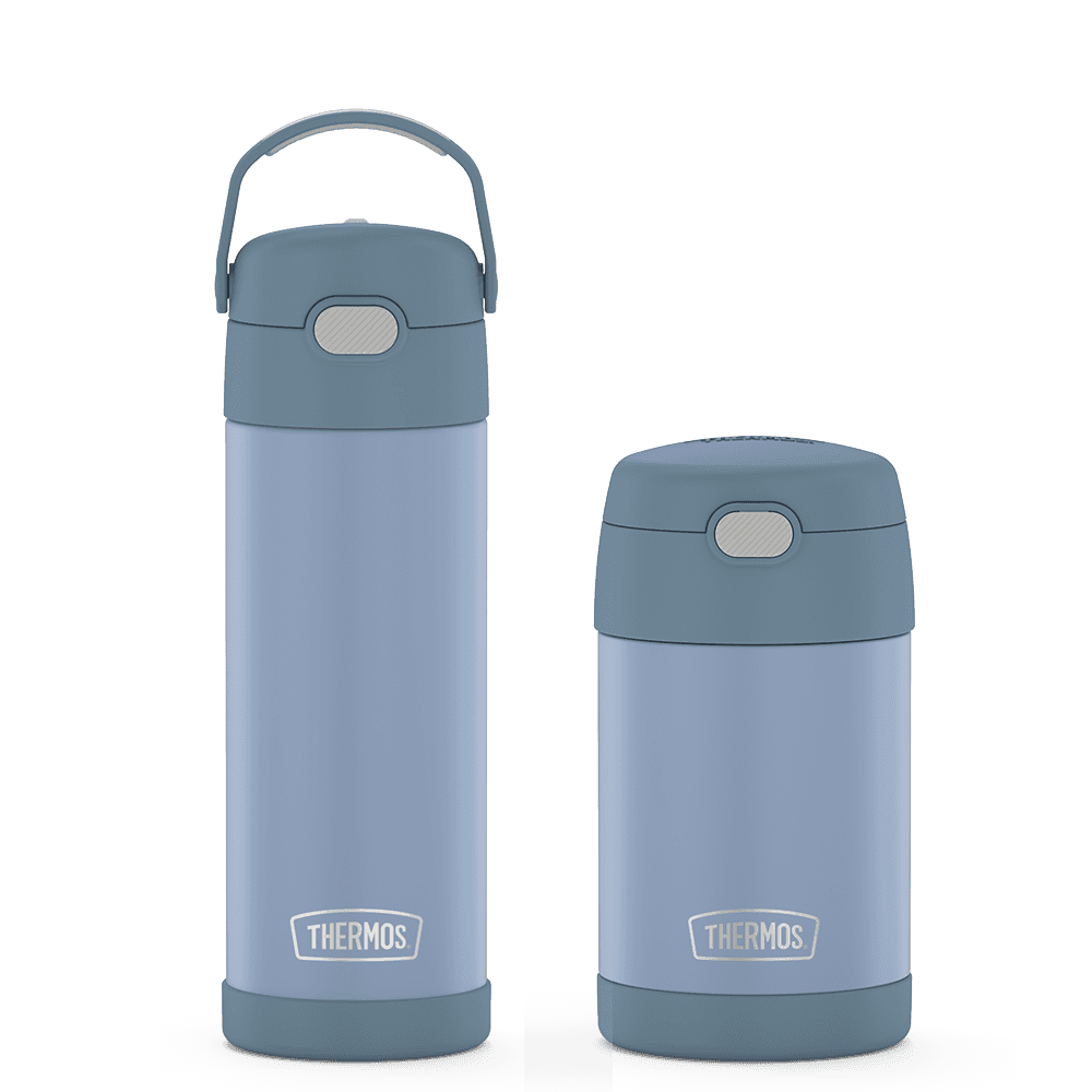 16oz FUNtainer® Water Bottle & Food Jar Bundle - Denim
