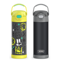 16oz FUNtainer® Water Bottles with Locking Lids Charcoal & Graffiti Bundle