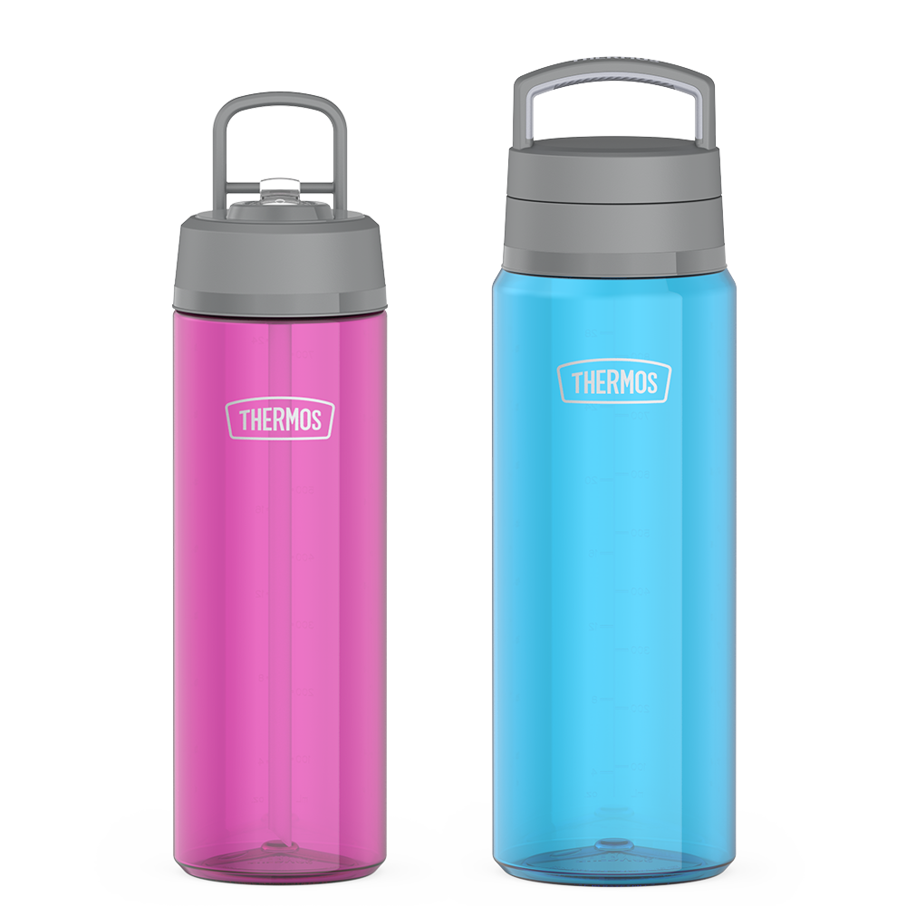 26oz Straw Lid & 32oz Screw Top Lid Tritan™ Water Bottle Bundle - Aubergine & Teal