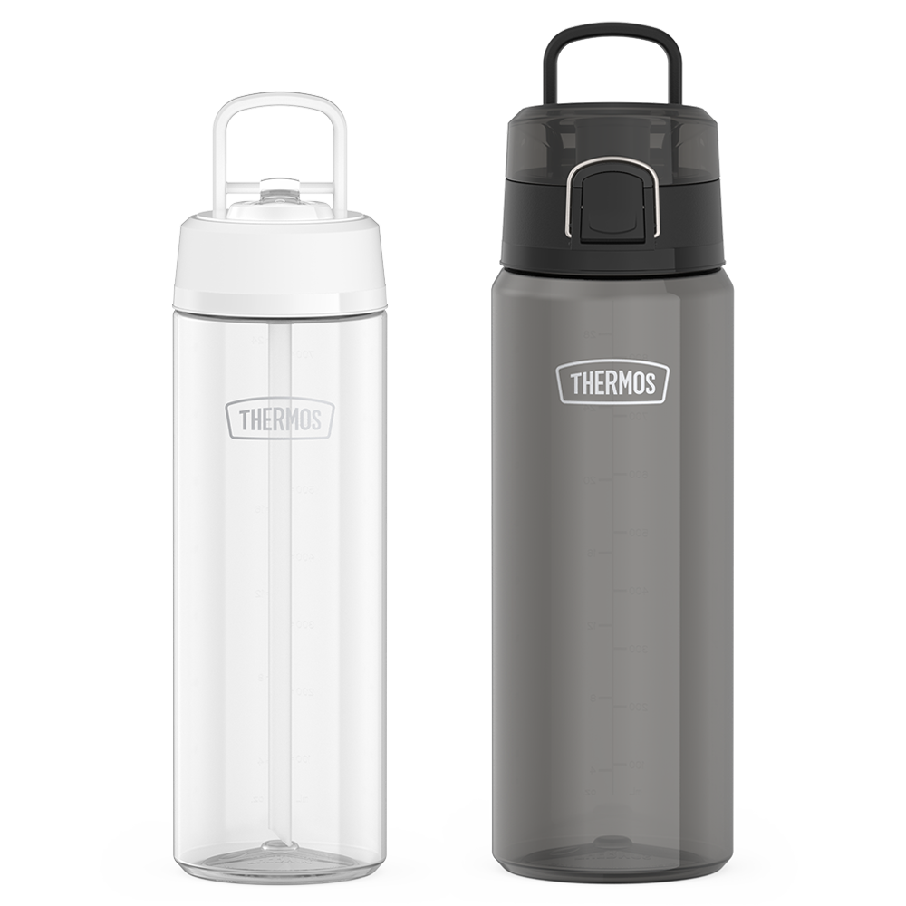 26oz Straw Lid & 32oz Spout Lid Tritan™ Water Bottle Bundle - Clear & Smoke