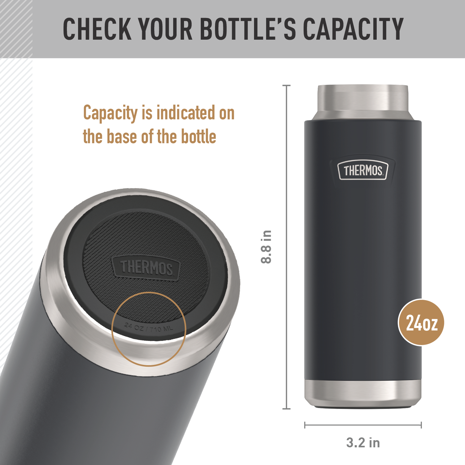 24oz ICON™ WATER BOTTLE SCREW TOP - REPLACEMENT LID