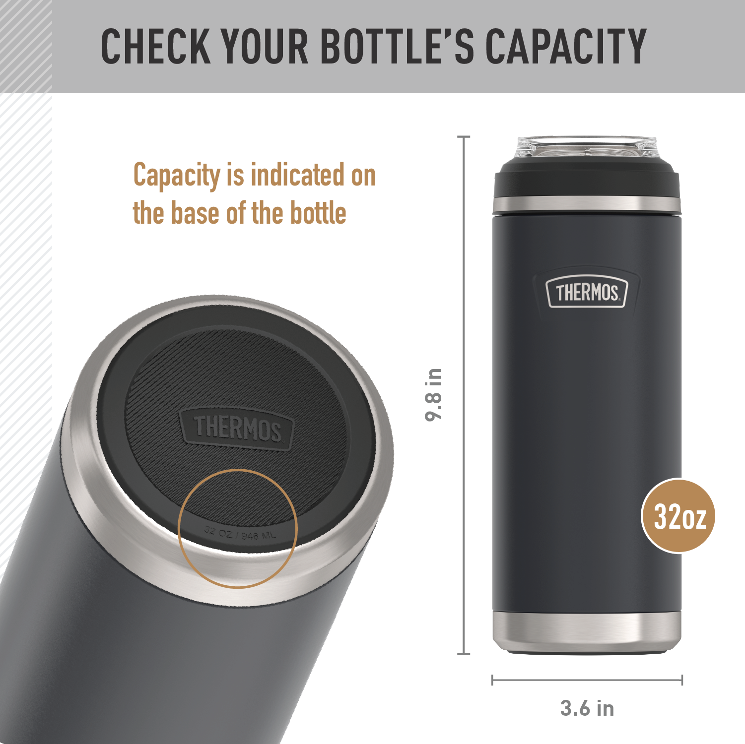 32oz ICON™ DUAL TEMP BEVERAGE BOTTLE - REPLACEMENT LID COVER