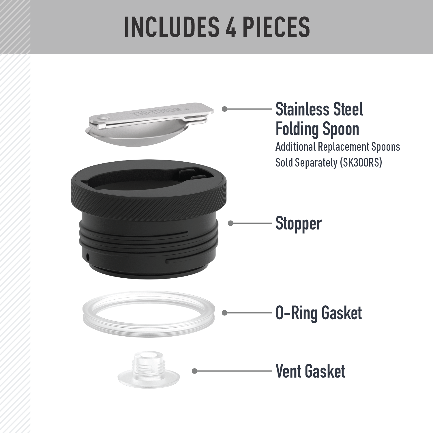 16oz + 24oz ICON™ FOOD JAR - REPLACEMENT STOPPER
