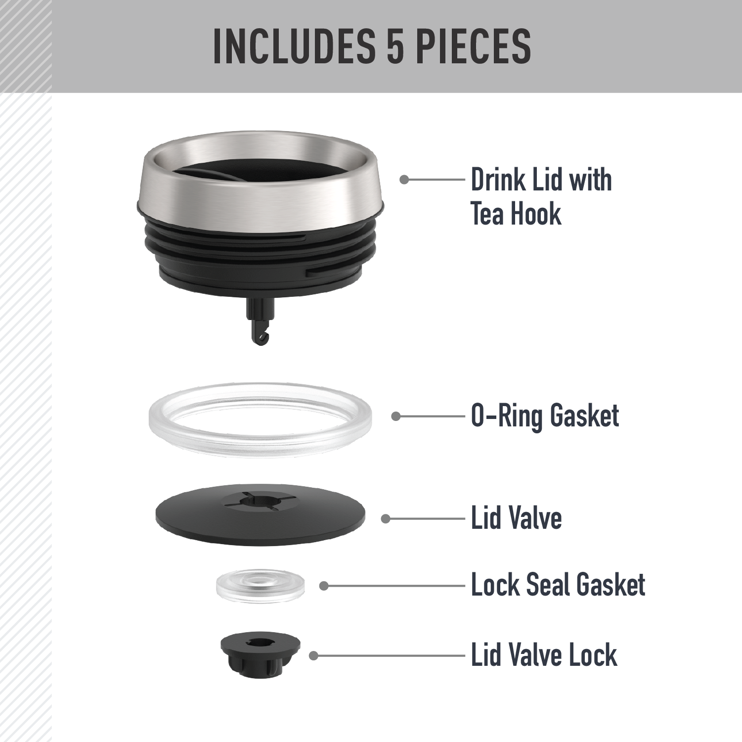 16oz STAINLESS KING™ MUG + TUMBLER - REPLACEMENT LID