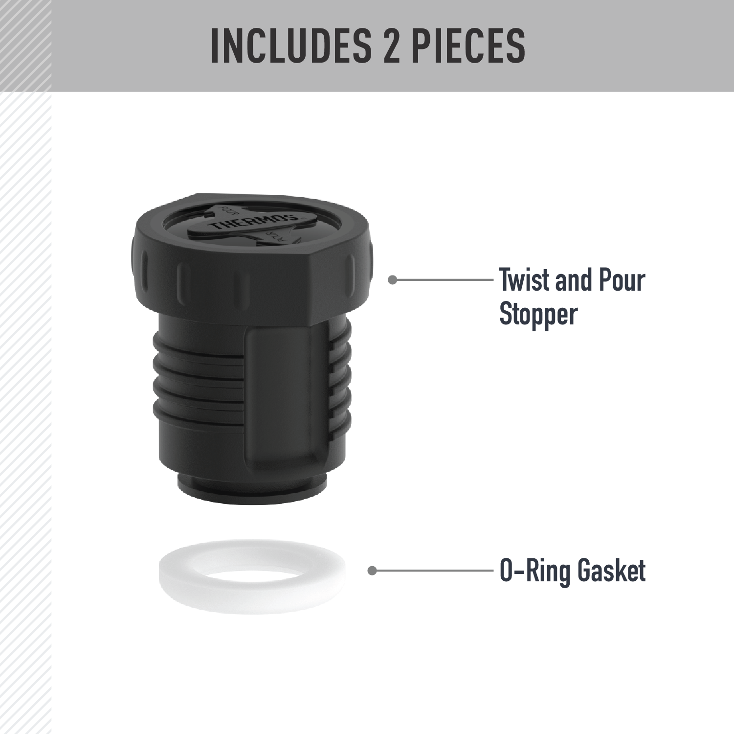 40oz STAINLESS KING™ BEVERAGE BOTTLE - REPLACEMENT STOPPER