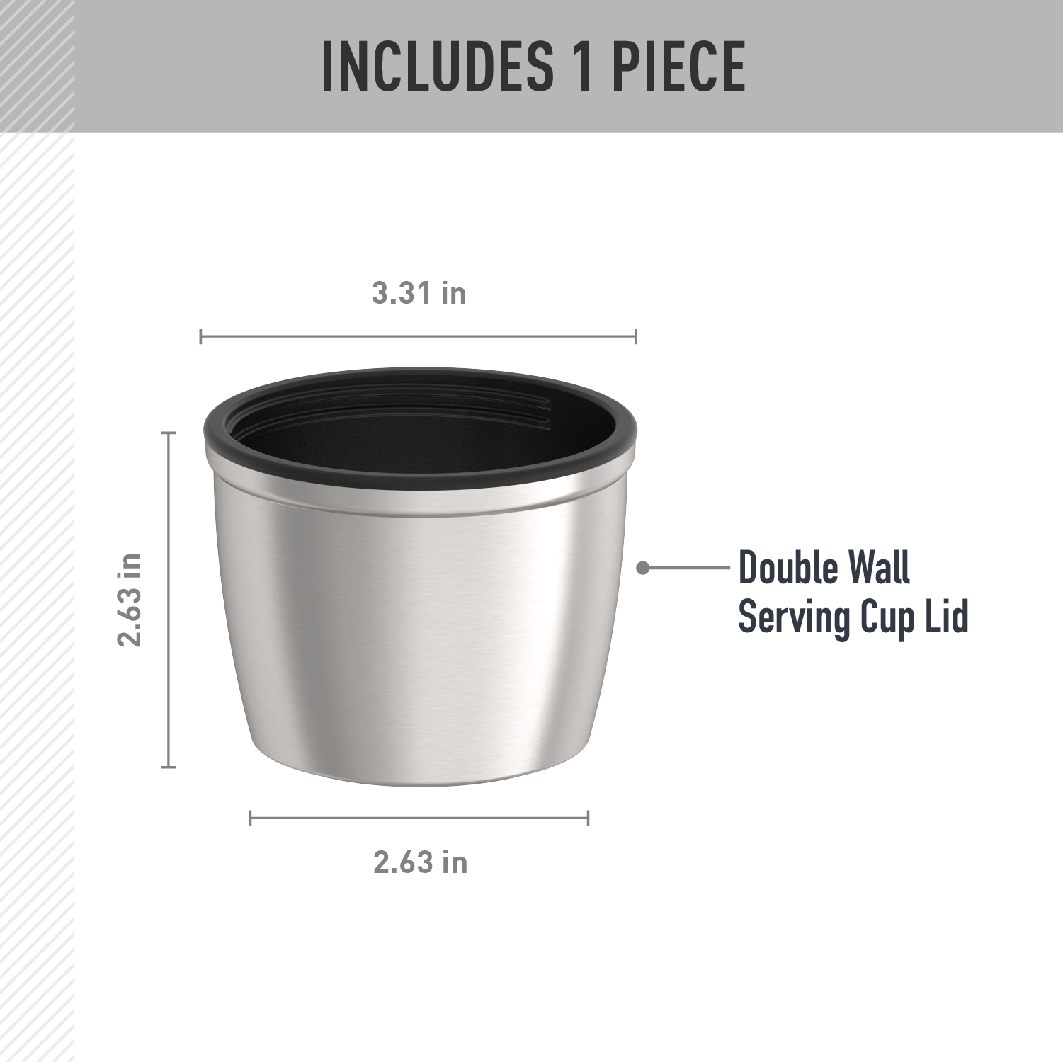 40oz STAINLESS KING™ BEVERAGE BOTTLE - REPLACEMENT SERVING CUP LID