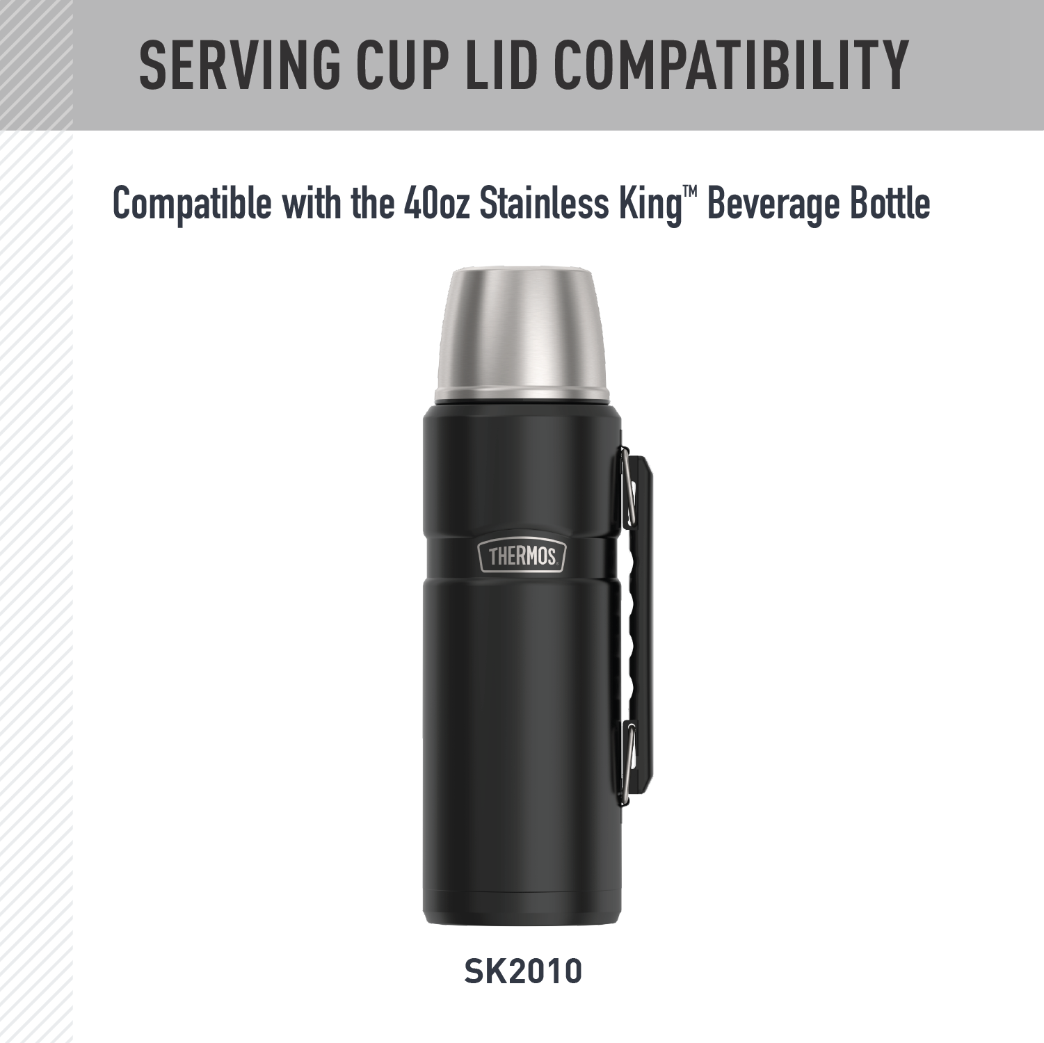 40oz STAINLESS KING™ BEVERAGE BOTTLE - REPLACEMENT SERVING CUP LID