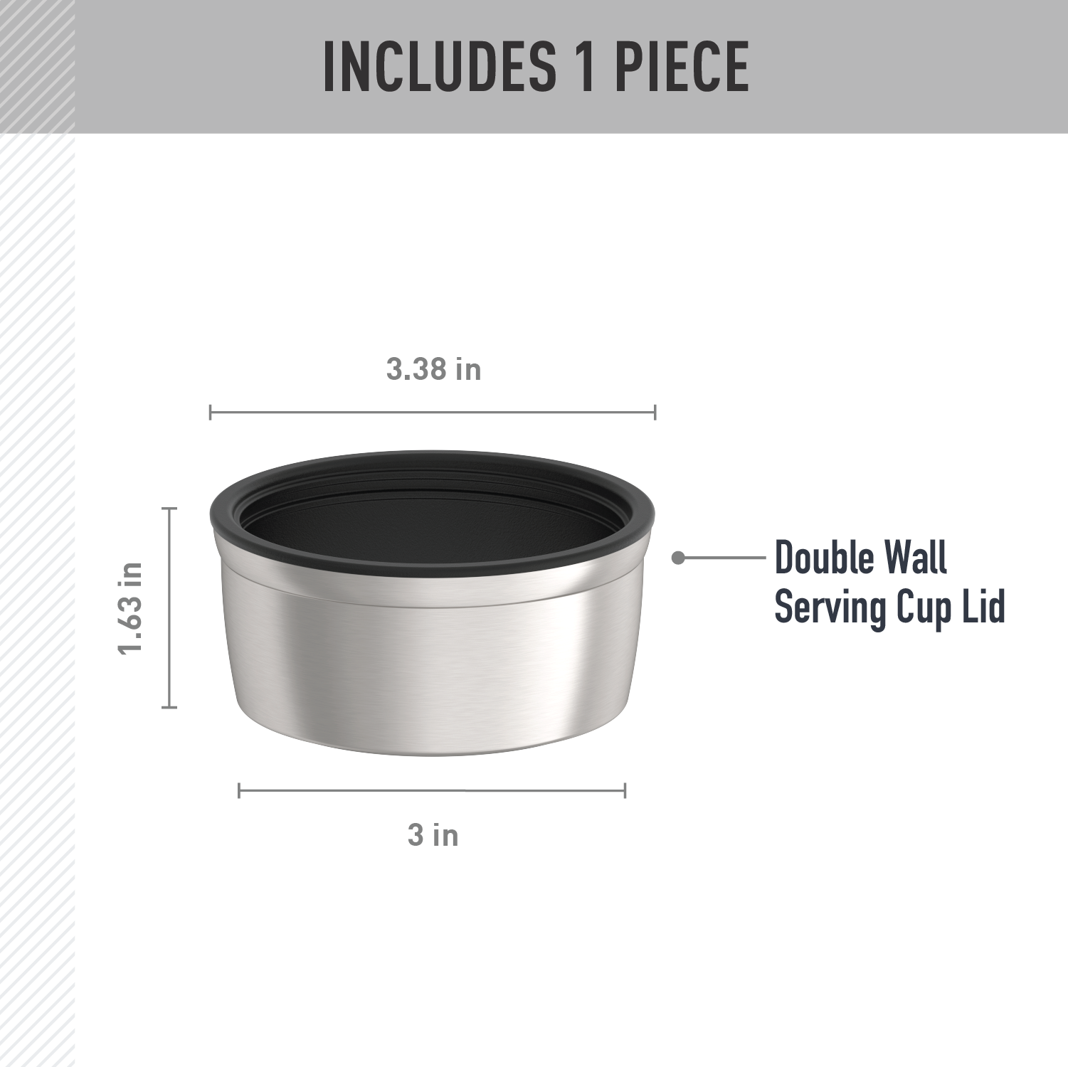 16oz + 24oz STAINLESS KING™ FOOD JAR - REPLACEMENT SERVING CUP LID