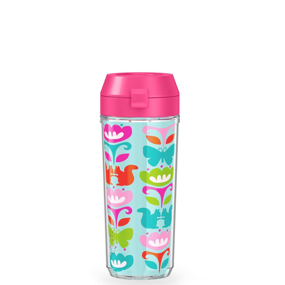 18oz Double Wall Water Bottle Squirrel Rows