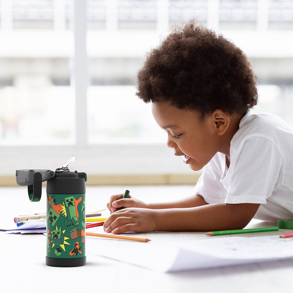 12oz FUNtainer® Water Bottle Minecraft