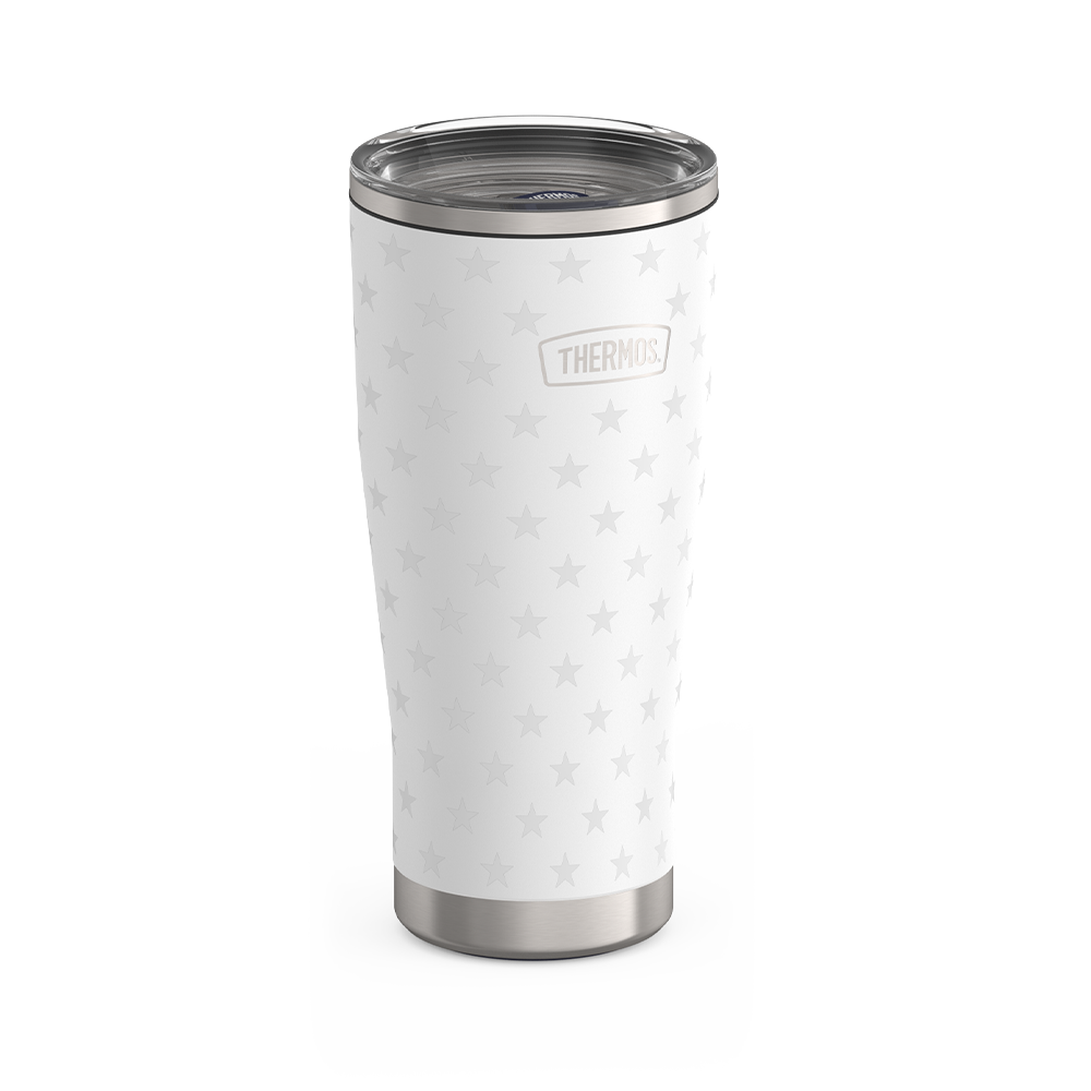 24oz ICON™ TUMBLER WITH SLIDE LOCK LID - WHITE STARS