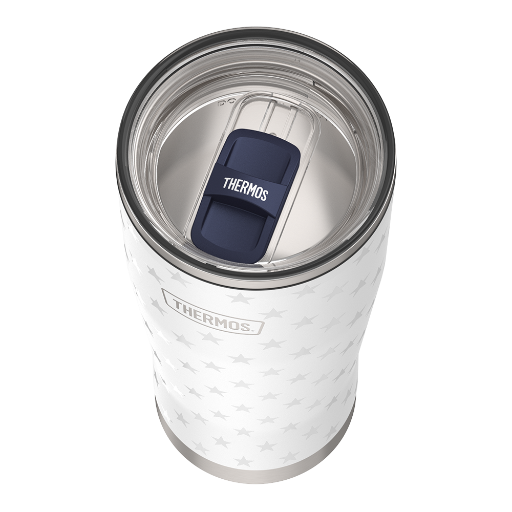 24oz ICON™ TUMBLER WITH SLIDE LOCK LID - WHITE STARS