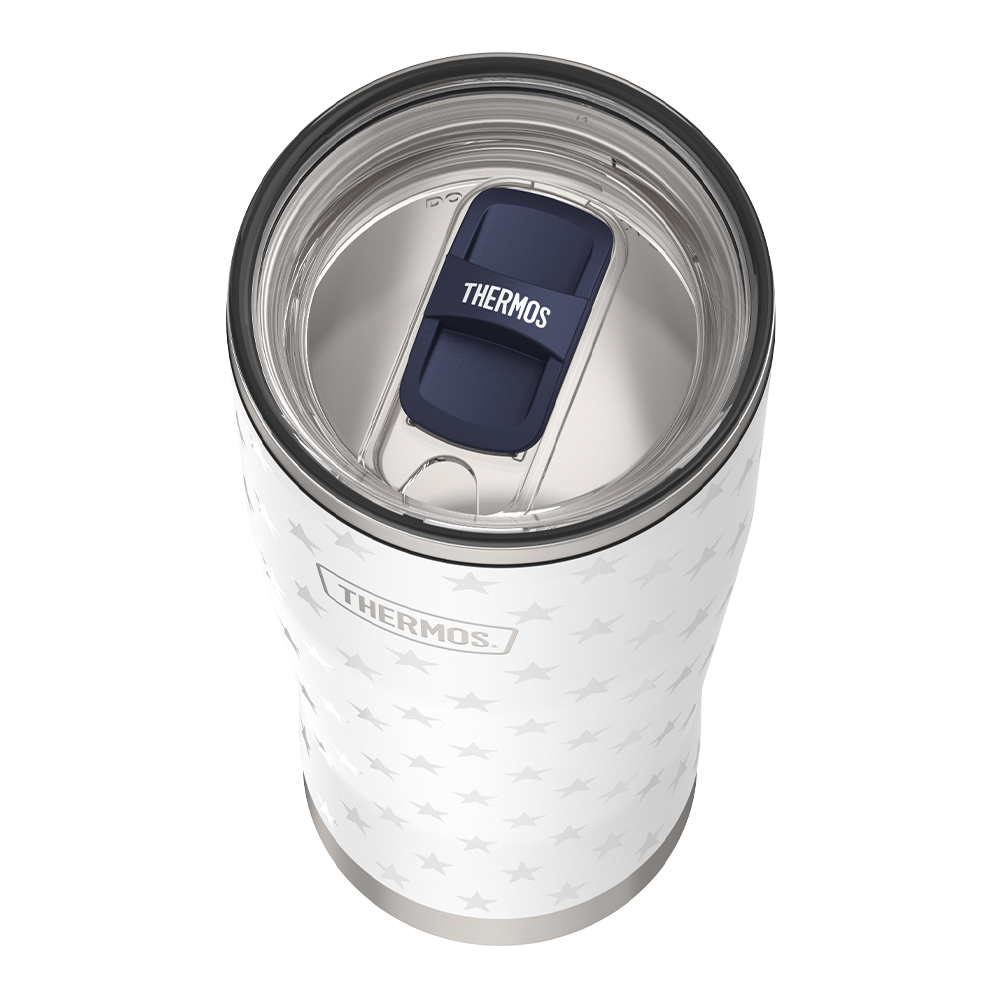 24oz ICON™ TUMBLER WITH SLIDE LOCK LID - WHITE STARS