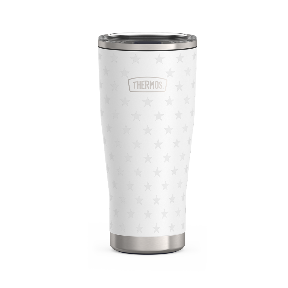 24oz ICON™ TUMBLER WITH SLIDE LOCK LID - WHITE STARS
