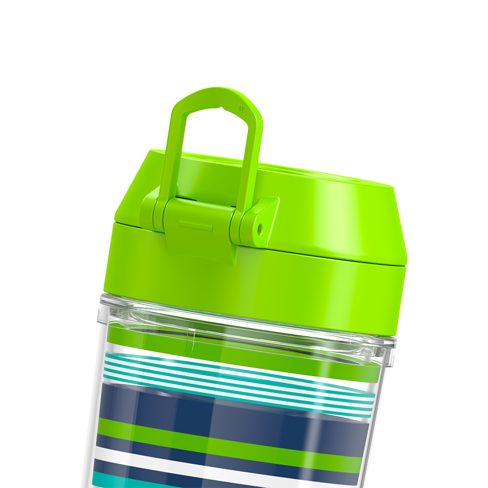 18oz Double Wall Water Bottle Navy Stripes